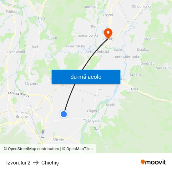 Harta de Izvorului 2 către Chichiș