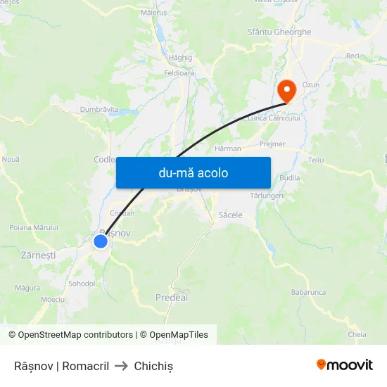 Harta de Râșnov | Romacril către Chichiș