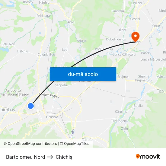 Harta de Bartolomeu Nord către Chichiș