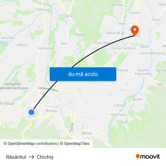 Harta de Răsăritul către Chichiș