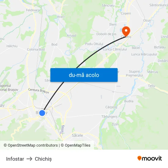 Harta de Infostar către Chichiș
