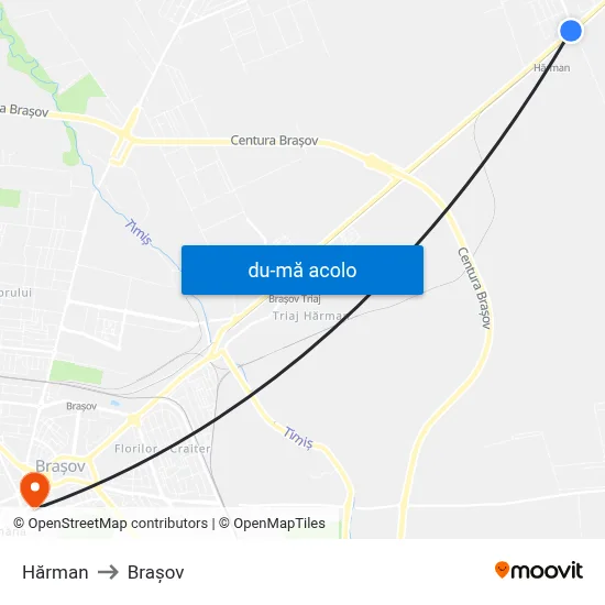 Harta de Hărman către Braşov