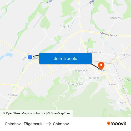 Harta de Ghimbav | Făgărașului către Ghimbav