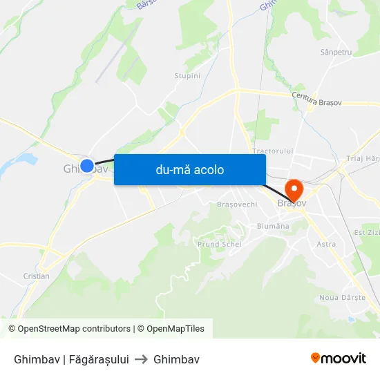 Harta de Ghimbav | Făgărașului către Ghimbav