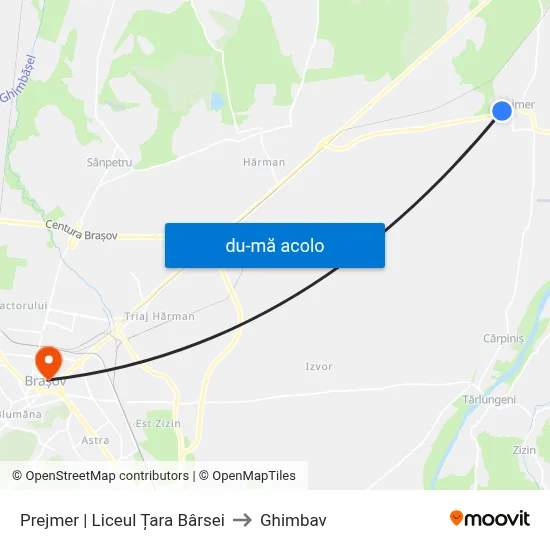 Harta de Prejmer | Liceul Țara Bârsei către Ghimbav