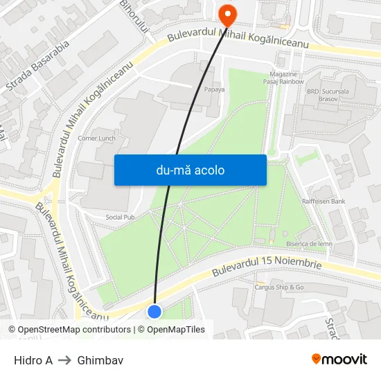 Harta de Hidro A către Ghimbav