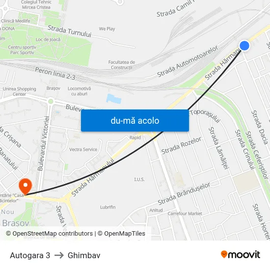 Harta de Autogara 3 către Ghimbav