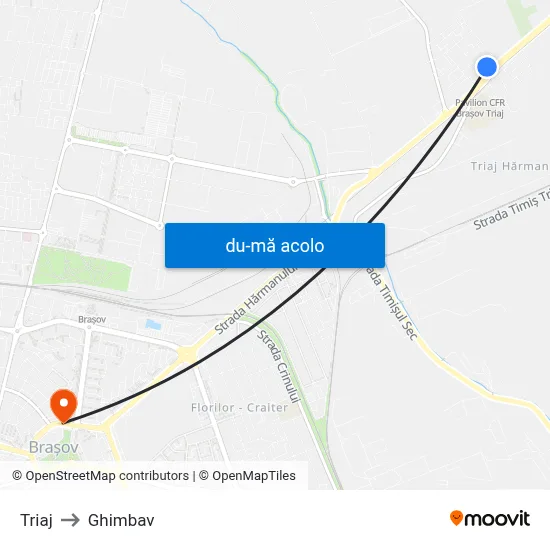 Harta de Triaj către Ghimbav