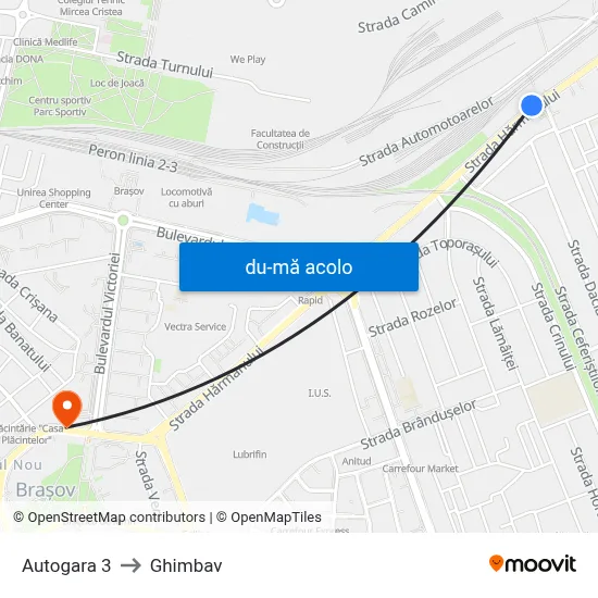 Harta de Autogara 3 către Ghimbav