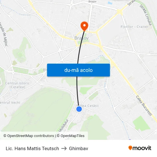 Harta de Lic. Hans Mattis Teutsch către Ghimbav