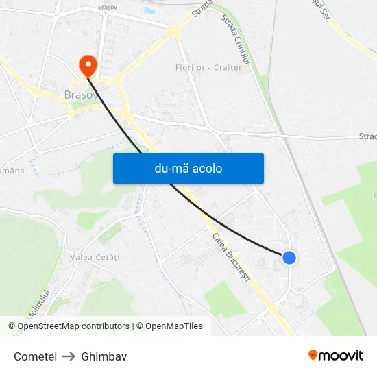 Harta de Cometei către Ghimbav