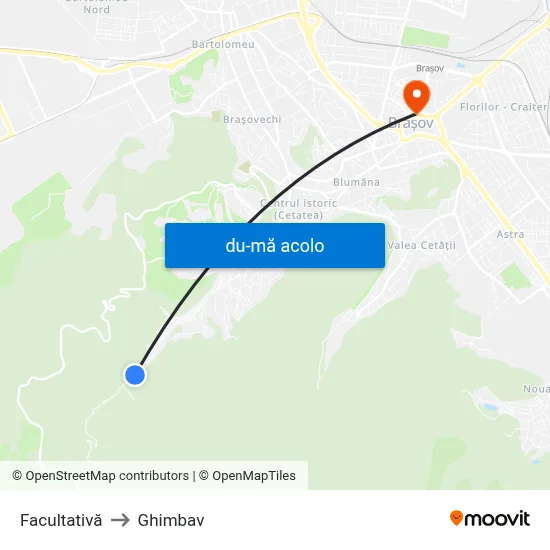 Harta de Facultativă către Ghimbav