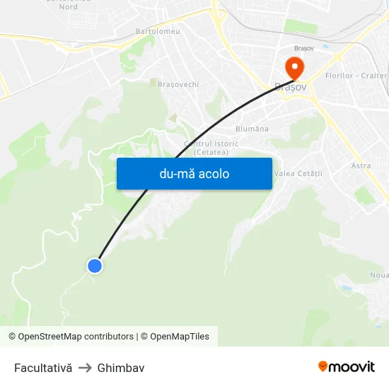 Harta de Facultativă către Ghimbav