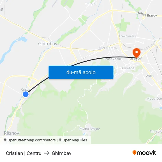 Harta de Cristian | Centru către Ghimbav