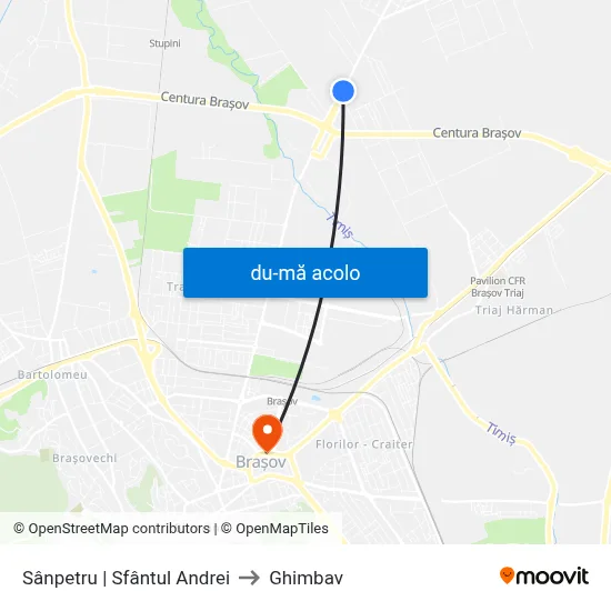 Harta de Sânpetru | Sfântul Andrei către Ghimbav