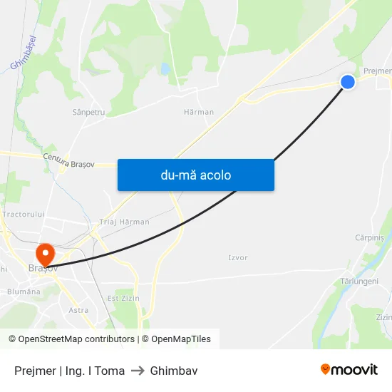 Harta de Prejmer | Ing. I Toma către Ghimbav