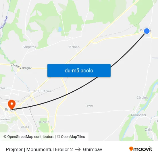 Harta de Prejmer | Monumentul Eroilor 2 către Ghimbav