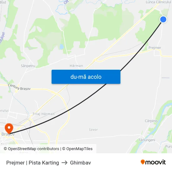 Harta de Prejmer | Pista Karting către Ghimbav