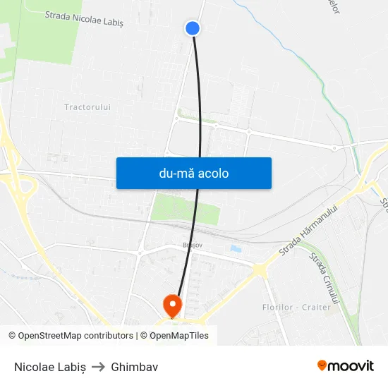 Harta de Nicolae Labiș către Ghimbav