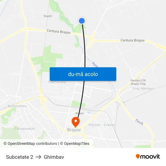 Harta de Subcetate 2 către Ghimbav