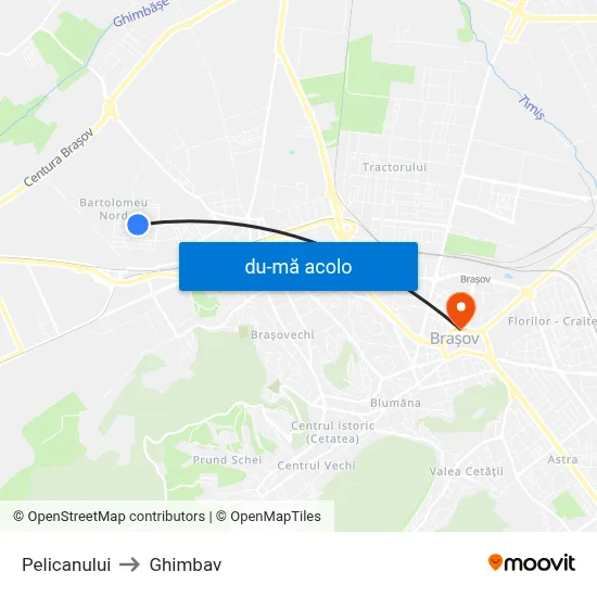 Harta de Pelicanului către Ghimbav