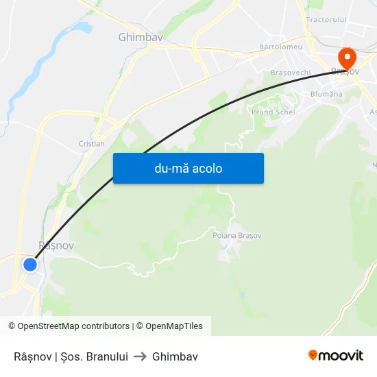 Harta de Râșnov | Șos. Branului către Ghimbav