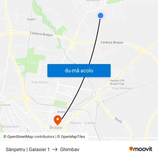 Harta de Sânpetru | Galaxiei 1 către Ghimbav