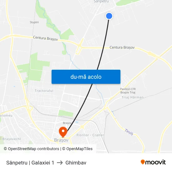 Harta de Sânpetru | Galaxiei 1 către Ghimbav