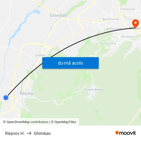 Harta de Râşnov H. către Ghimbav