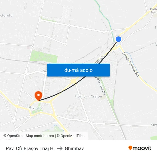 Harta de Pav. Cfr Braşov Triaj H. către Ghimbav