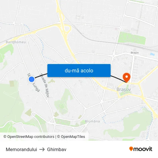 Harta de Memorandului către Ghimbav