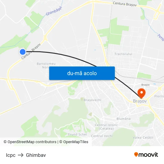 Harta de Icpc către Ghimbav