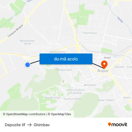 Harta de Depozite Ilf către Ghimbav