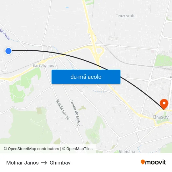 Harta de Molnar Janos către Ghimbav