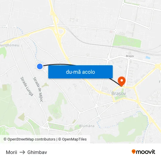 Harta de Morii către Ghimbav