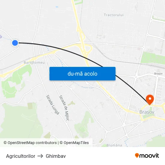 Harta de Agricultorilor către Ghimbav