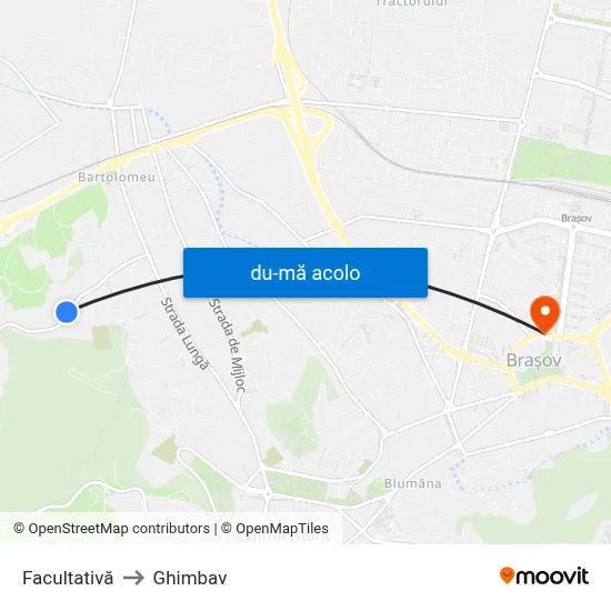 Harta de Facultativă către Ghimbav