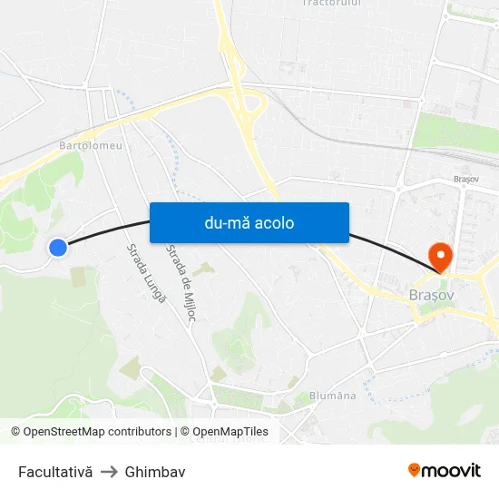 Harta de Facultativă către Ghimbav