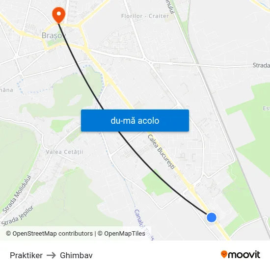 Harta de Praktiker către Ghimbav