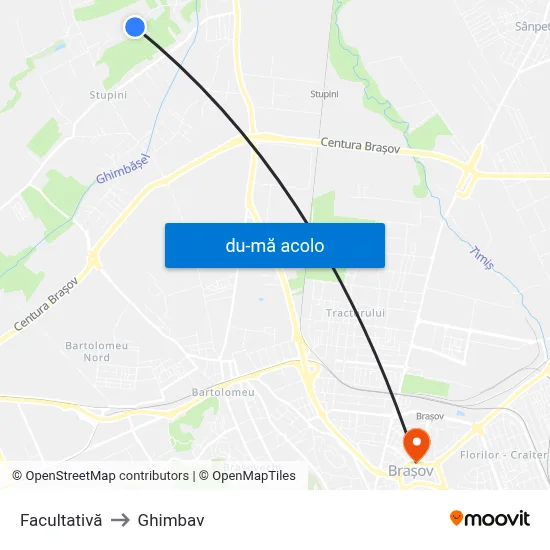 Harta de Facultativă către Ghimbav