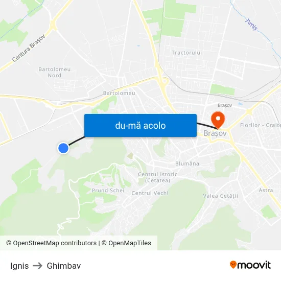 Harta de Ignis către Ghimbav