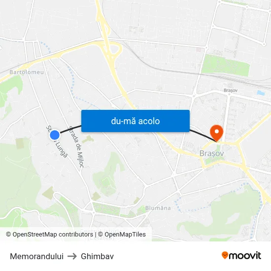 Harta de Memorandului către Ghimbav