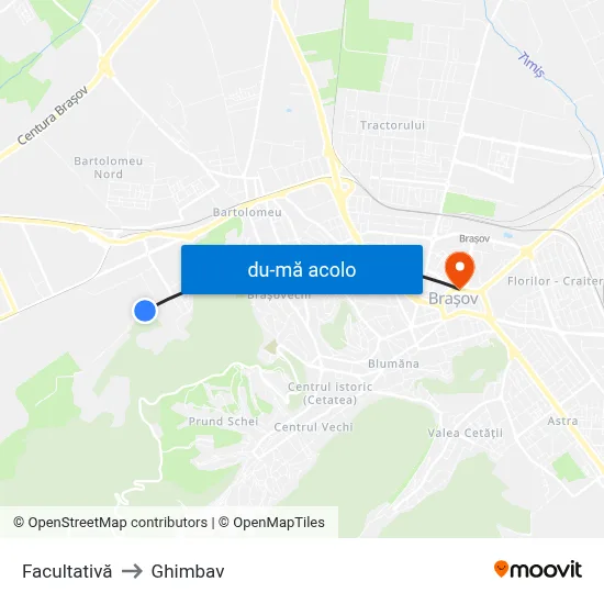 Harta de Facultativă către Ghimbav