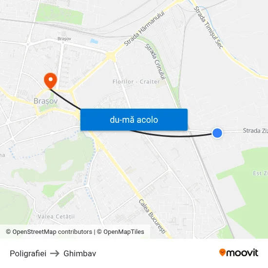 Harta de Poligrafiei către Ghimbav