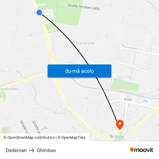 Harta de Dedeman către Ghimbav