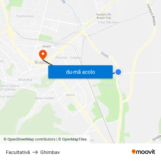 Harta de Facultativă către Ghimbav