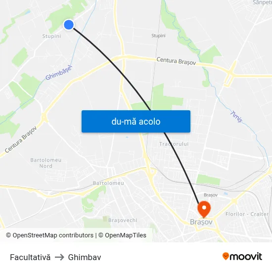 Harta de Facultativă către Ghimbav