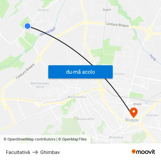 Harta de Facultativă către Ghimbav