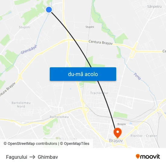 Harta de Fagurului către Ghimbav