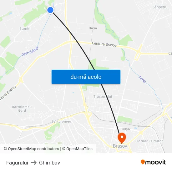 Harta de Fagurului către Ghimbav